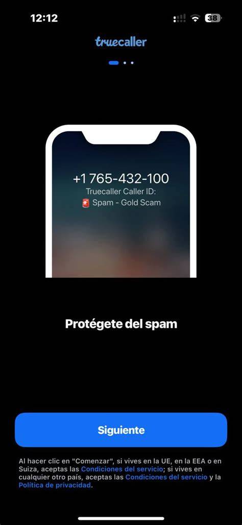 iPhone mostrando filtro de llamadas spam
