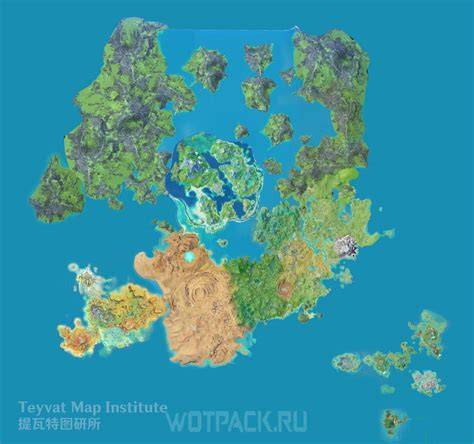 Mapa completo de Teyvat en Genshin Impact