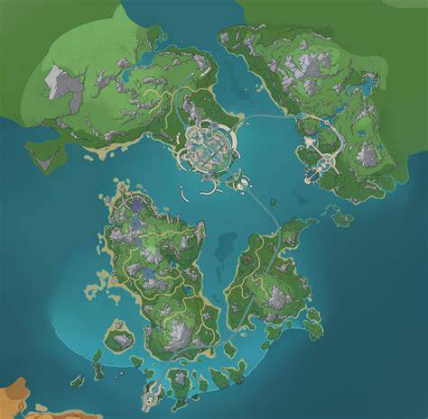 Mapa filtrado de Fontaine con zonas acuáticas