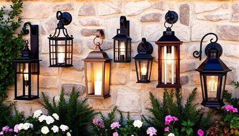 Iluminación exterior con faroles y guirnaldas