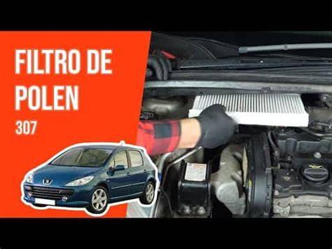 Filtro de habitáculo Peugeot 307 ubicación