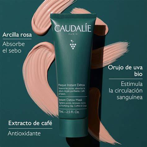 Mascarilla facial Caudalie con arcilla rosa