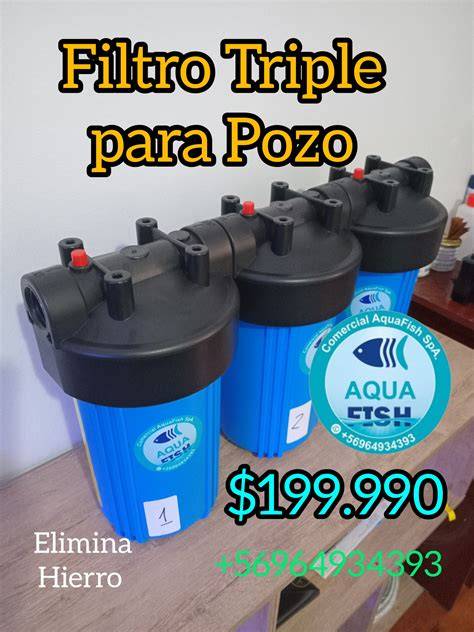 Esquema de filtro triple para pozo