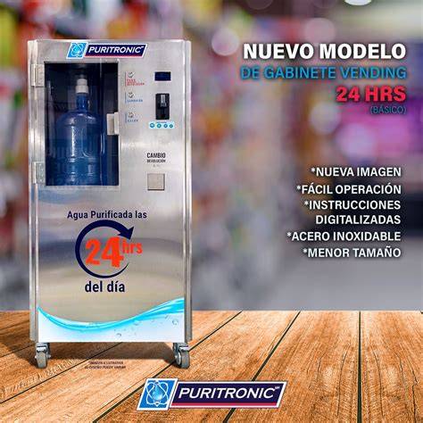 Funcionamiento de máquina vending de agua