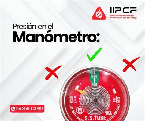 Manómetro de piscina en zona roja