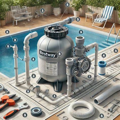 Diagrama de depuradora Bestway y conexiones