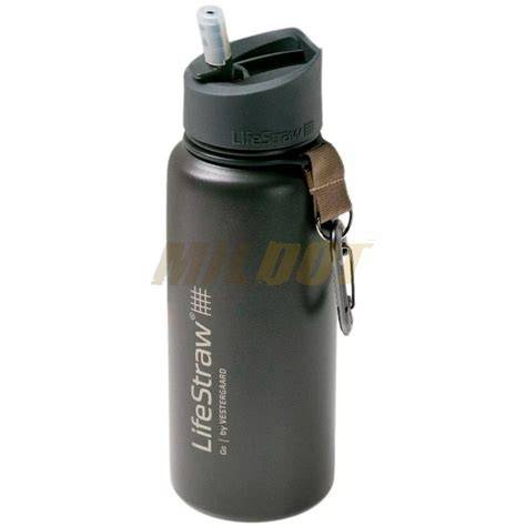 Botella de acero inoxidable LifeStraw GO con filtro