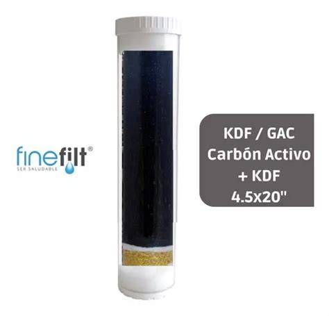 Esquema de filtro KDF 55 con carbón activado