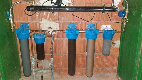 Esquema de filtro de pared para agua de pozo