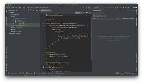 Android Studio ejecutando aplicación en teléfono
