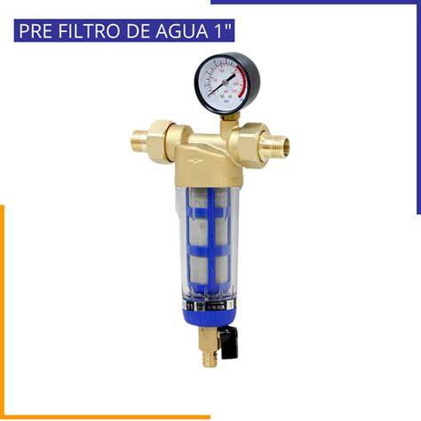 Prefiltro de agua doméstico con manómetro