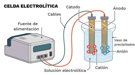 Célula electrolítica con depósitos de cal