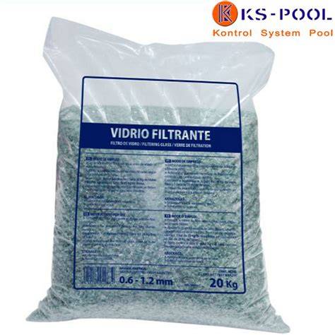 Vidrio filtrante reciclado para piscina