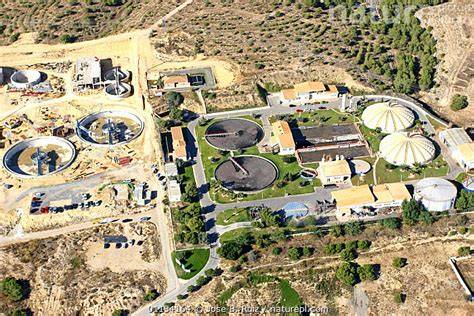 Vista aérea planta depuradora Monte Orgegia Alicante