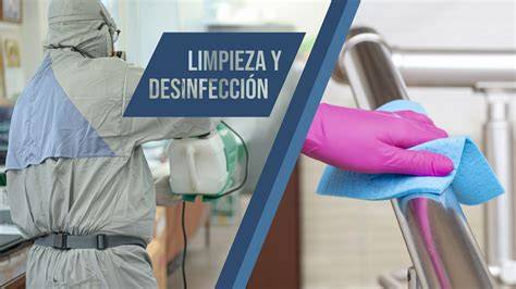 Proceso profesional de limpieza y desinfección