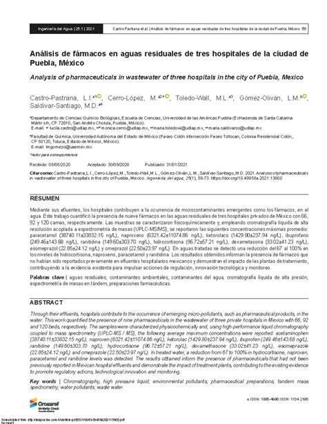 Análisis de fármacos en aguas residuales