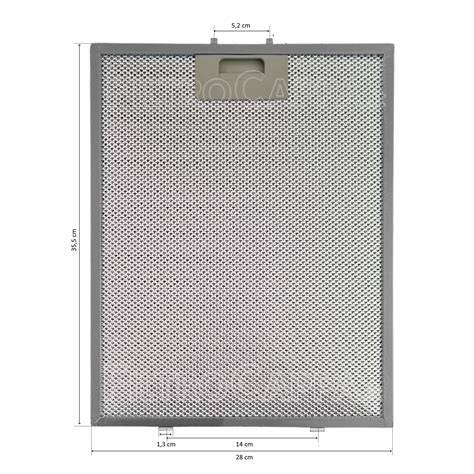 filtro metálico de campana extractora