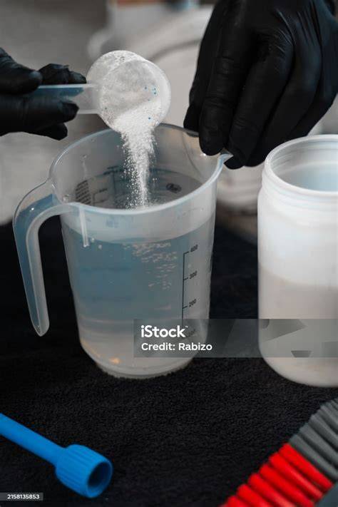 Medición de gotas de lejía para agua