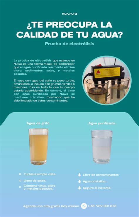Prueba de electrólisis en agua mineral