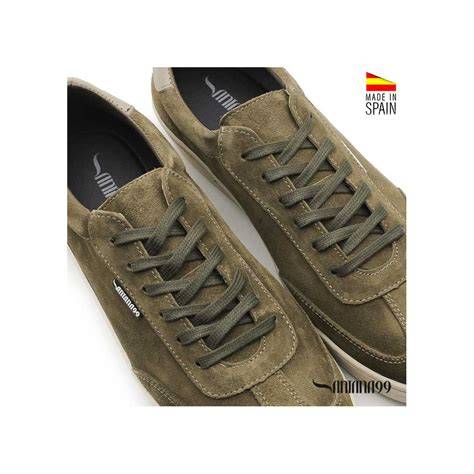 zapatillas masculinas de serraje color roble
