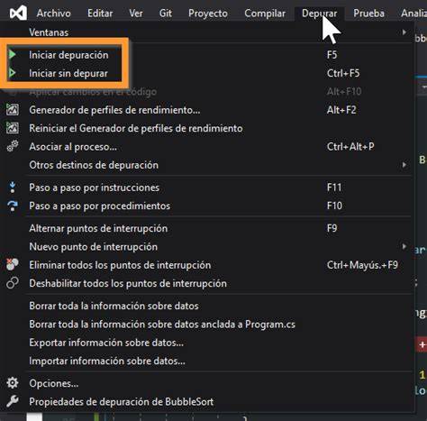 Visual Studio ejecutar sin depurar