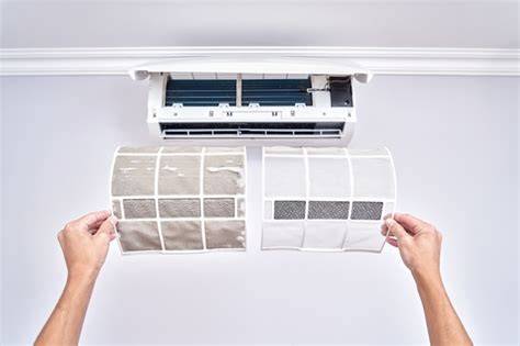 Filtro de aire acondicionado doméstico sucio