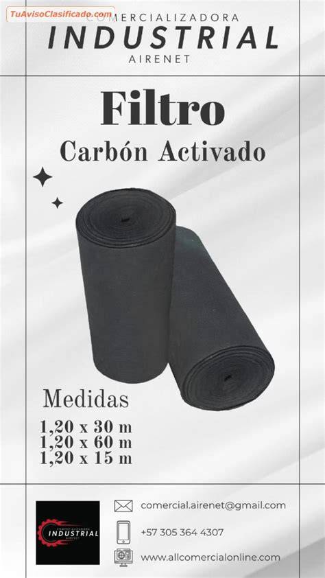 Filtros de carbón activado para gases y olores