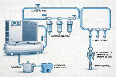 Secuencia de pulso de aire comprimido