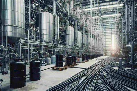 cable fluoropolímero en planta química