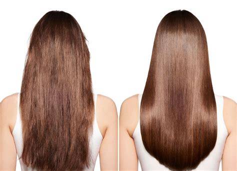 Cabello dañado antes y después mascarilla