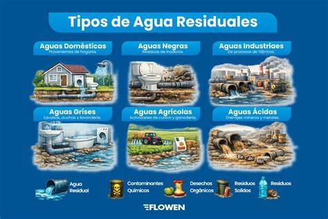 Tipos de aguas residuales domésticas industriales agrícolas